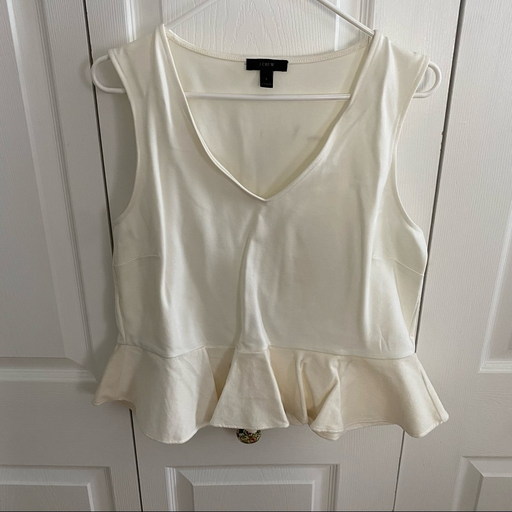 J. Crew Peplum Velvet Tank